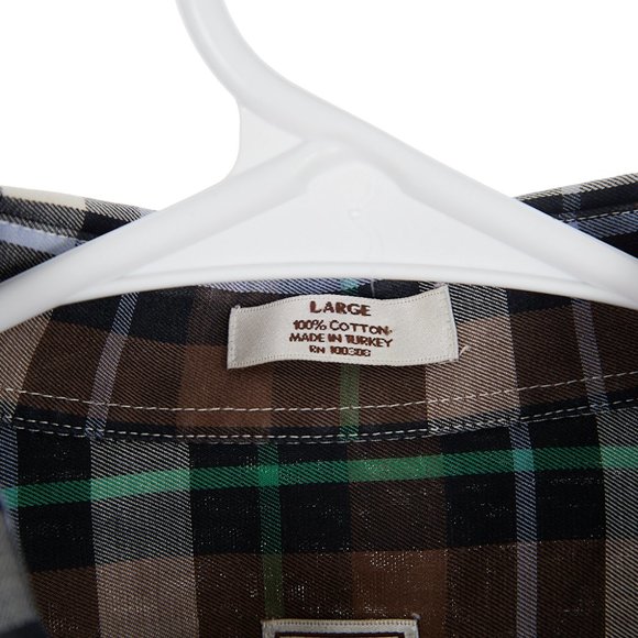 Peter Millar Plaid Cotton Button Down Men's Large - Picture 3 of 7